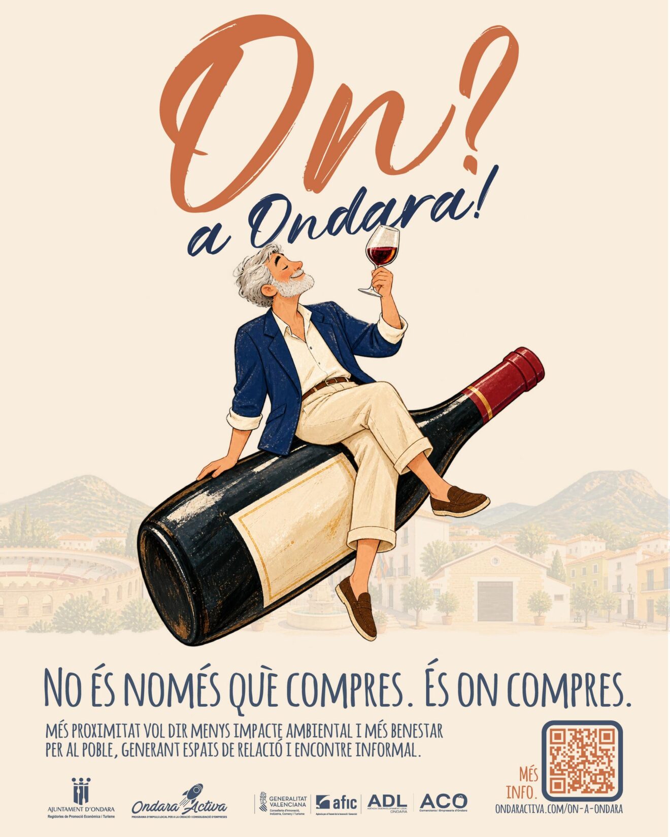 Cartel promocional de la campaña 'On? A Ondara!'