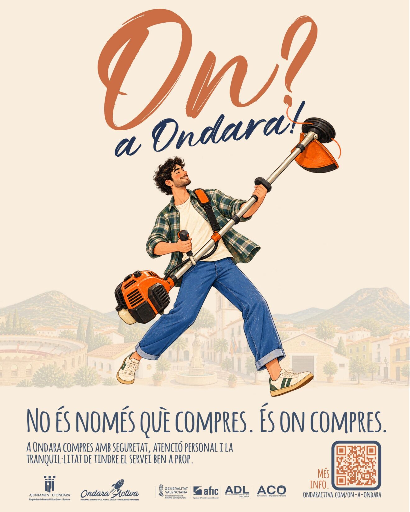 Cartel de la campaña 'On? A Ondara!'