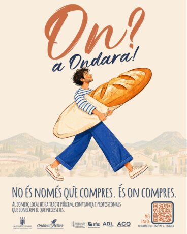 Cartel de la campaña de comercio local «On? a Ondara!»