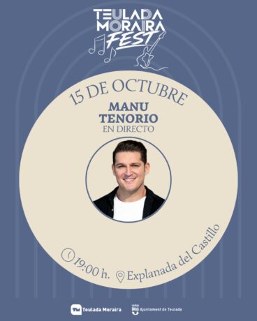 Cartel del concierto de clausura del Teulada Moraira Fest con Manu Tenorio