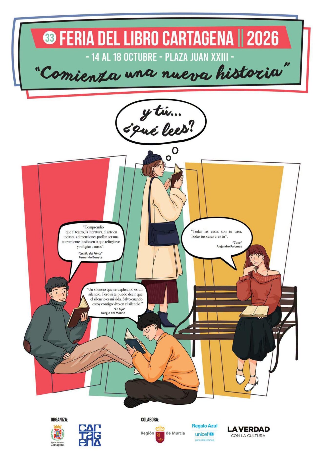 Cartel de la 33ª Feria del Libro de Cartagena 2026