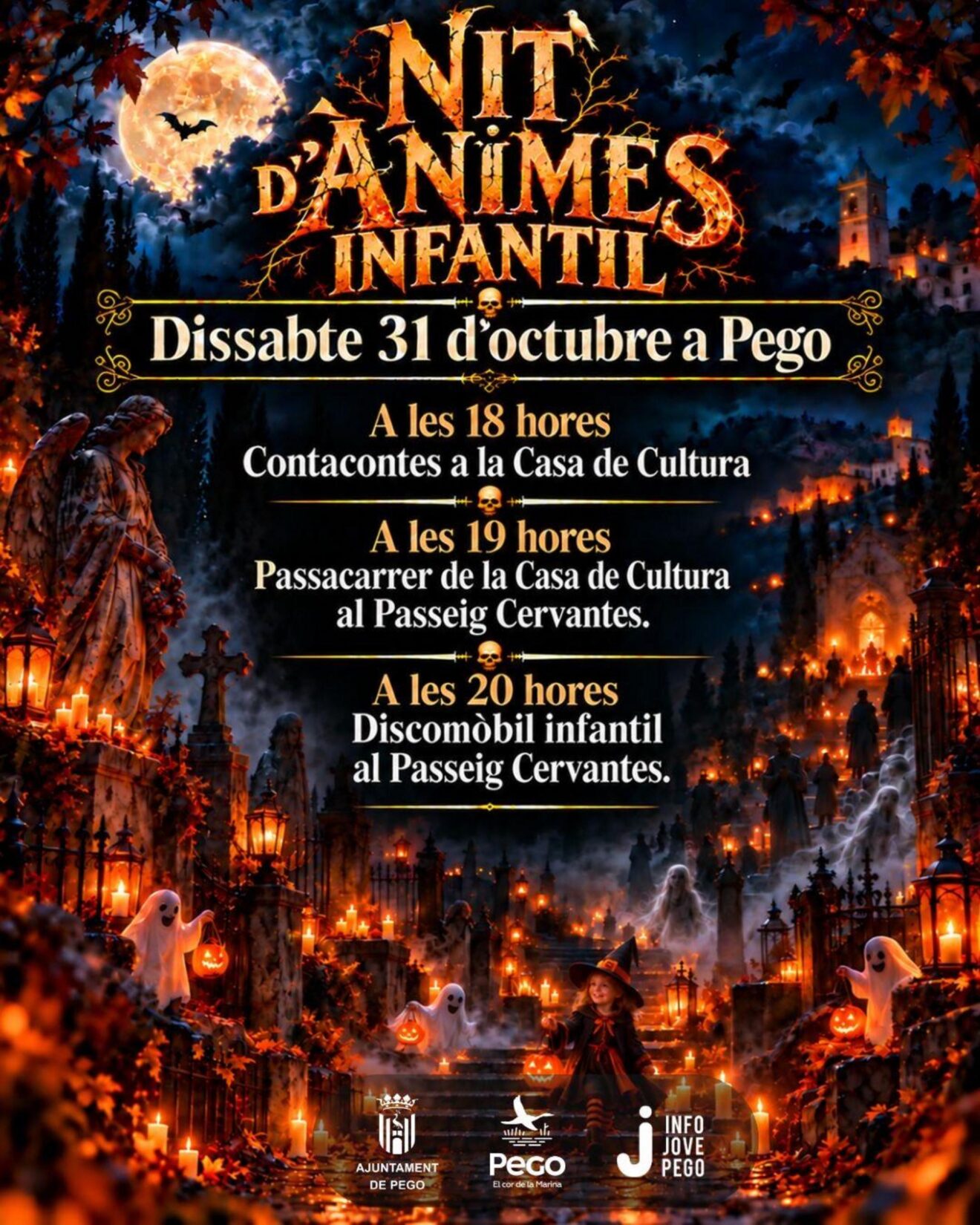 Cartel promocional de la Nit d'Ànimes Infantil de Pego