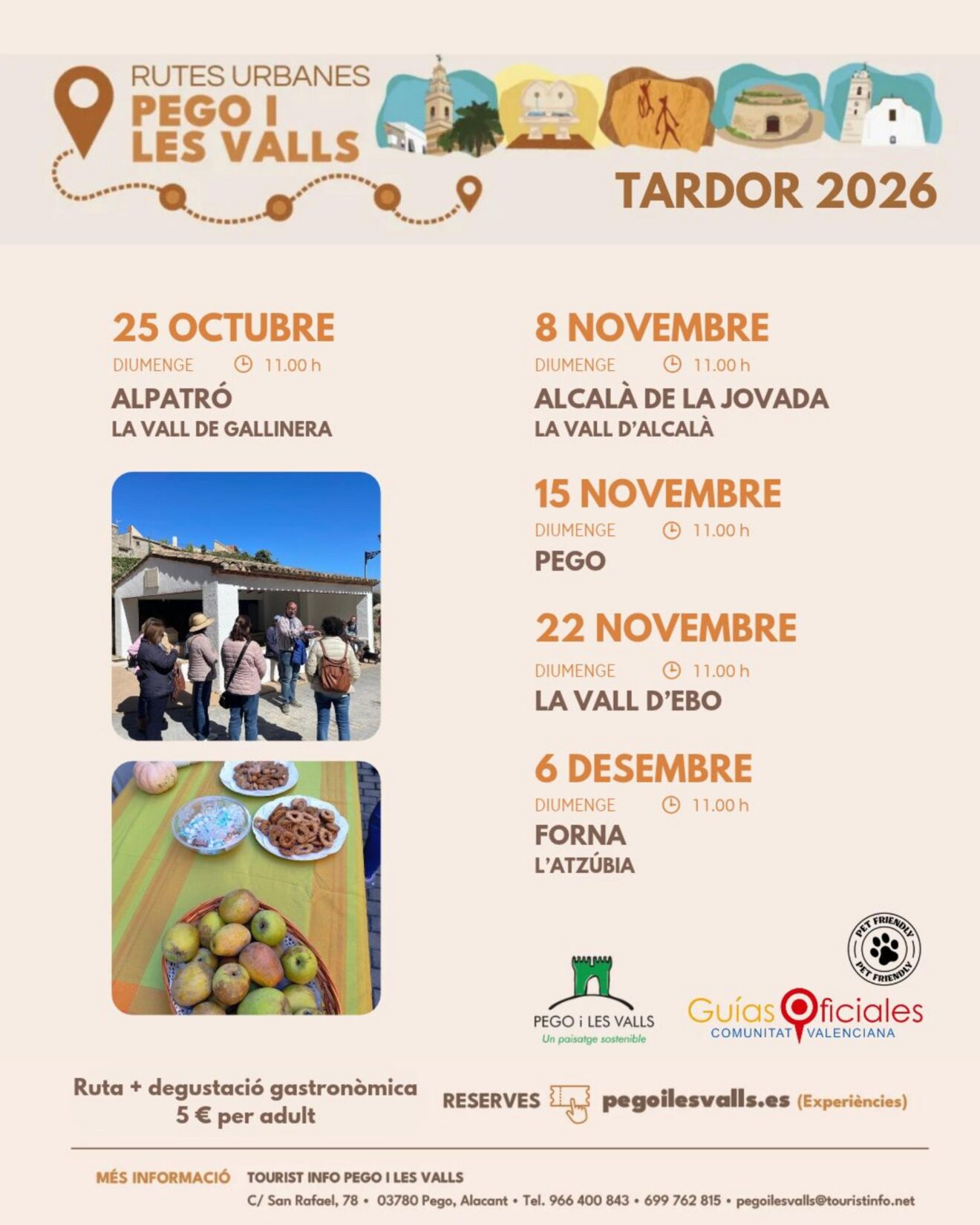 Cartel del programa de otoño 2026 de Pego i les Valls