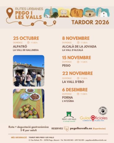 Cartel del programa de otoño 2026 de Pego i les Valls