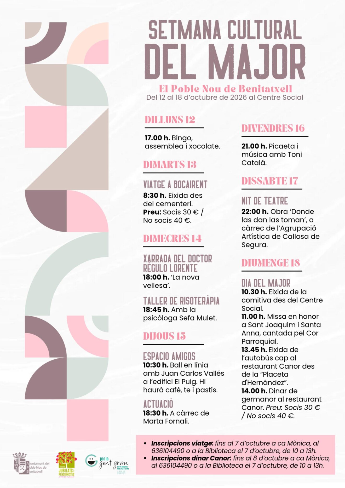 Cartell de la Setmana Cultural del Major de Benitatxell