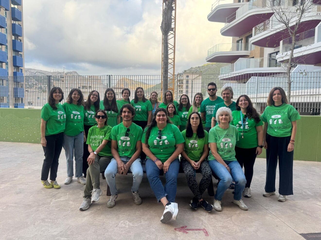 Profesorado de la Marina Alta concentrado por la escuela pública