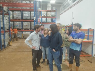 Visita de la ministra Diana Morant a zonas afectadas por la DANA en Pego