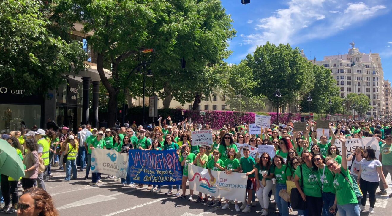 Docentes durante una manifestación | Foto de archivo