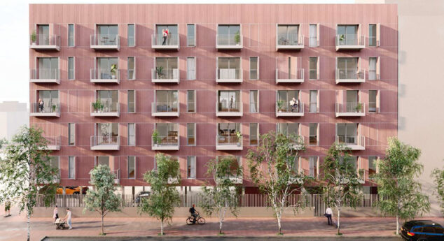 Imagen: Ejemplo de vivienda industrializada de la Generalitat