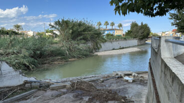 El río Girona a la entrada de Els Poblets este 20 octubre 2026