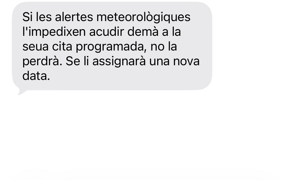 mensaje enviado por sanidad a la ciudadania