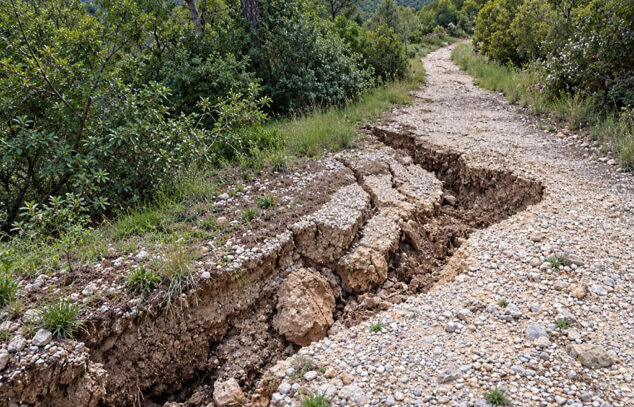 Imagen: Pista forestal afectada por la DANA Adam