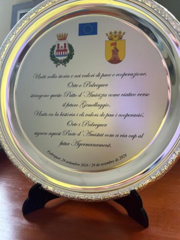 Placa conmemorativa del Pacto de Amistad entre Orte y Pedreguer