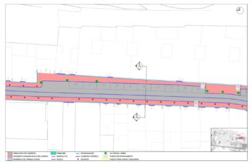 Plano del proyecto de reurbanización de calles en El Verger