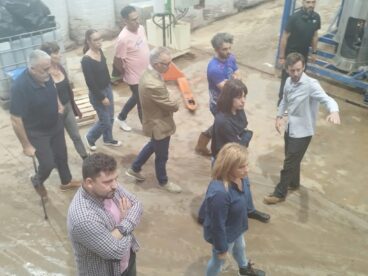 Visita institucional a las zonas afectadas por el temporal en Pego