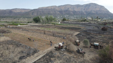 Vista del rodaje de ‘Arrels vives’, de Col·lectiu Mirades