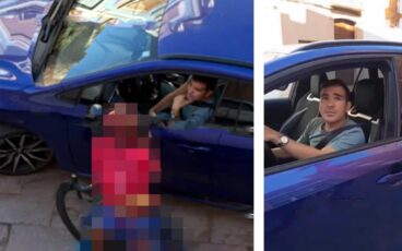 El Grupo Municipal Socialista de Calp denuncia ante la Fiscalía una campaña de odio contra migrantes y acoso a cargos públicos 5 El concejal Ximo Perles mira desde la ventanilla de su coche mientras es grabado en la calle.