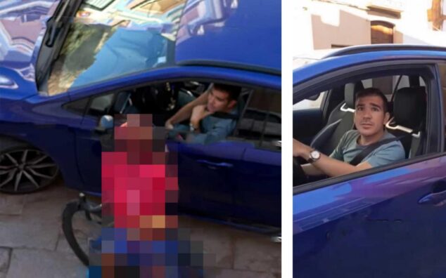 El Grupo Municipal Socialista de Calp denuncia ante la Fiscalía una campaña de odio contra migrantes y acoso a cargos públicos 1 Imagen: El concejal Ximo Perles mira desde la ventanilla de su coche mientras es grabado en la calle.