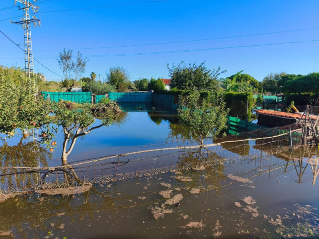 Imagen: Zona de Santa Fe en El Verger tras la DANA Adam